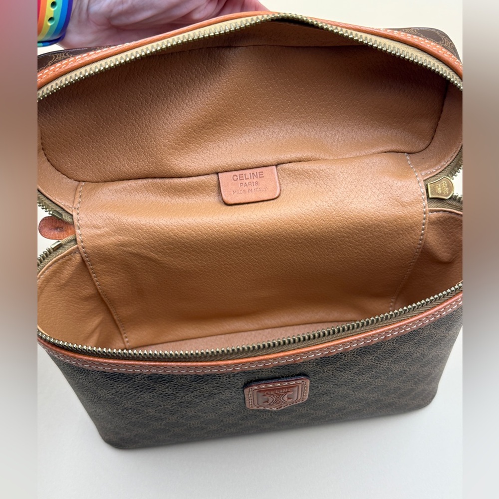 Celine Brown and Tan Cosmetic Case - Picture 12 of 15